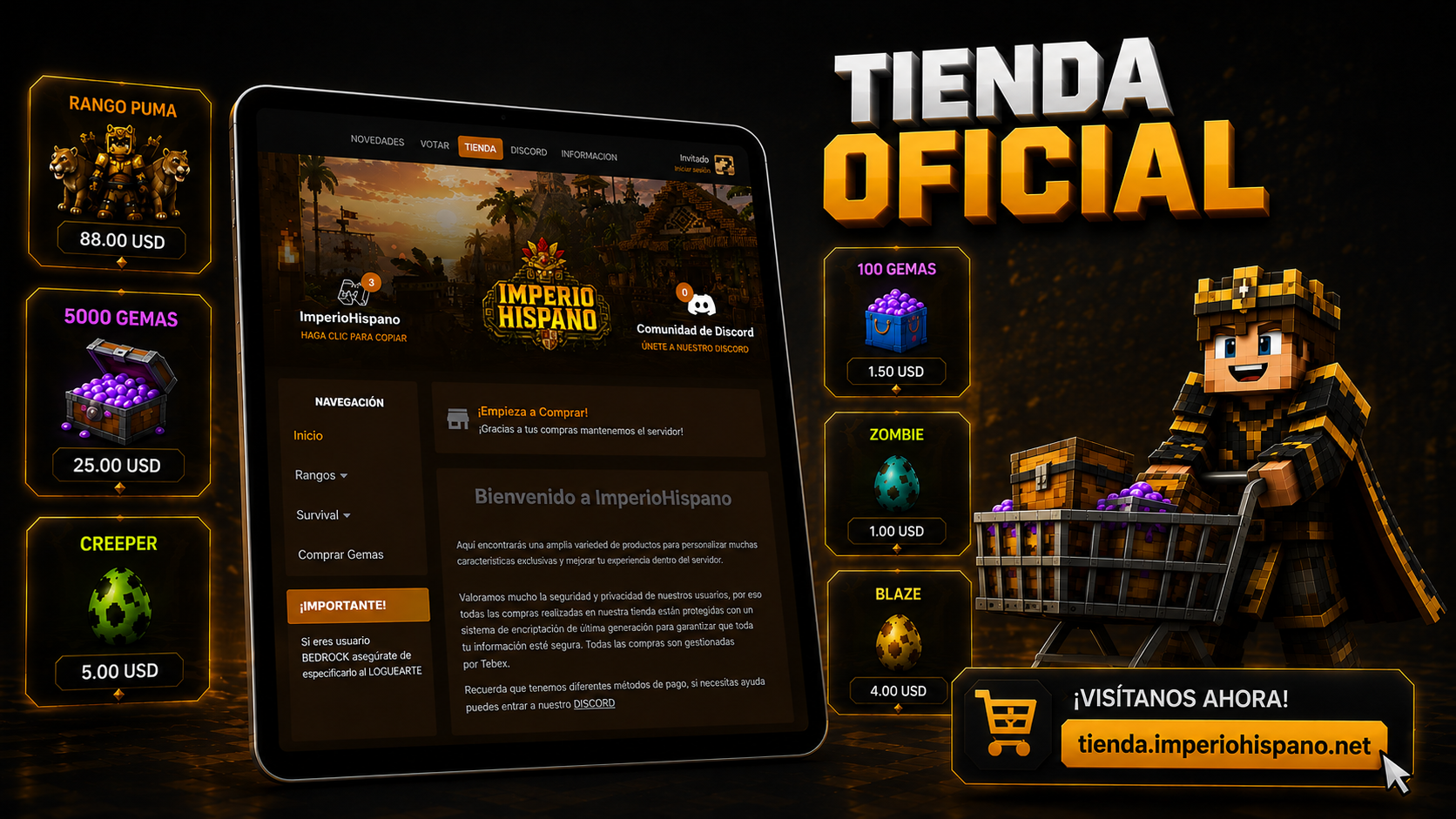 Nueva tienda del Servidor